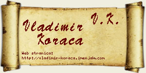 Vladimir Koraca vizit kartica